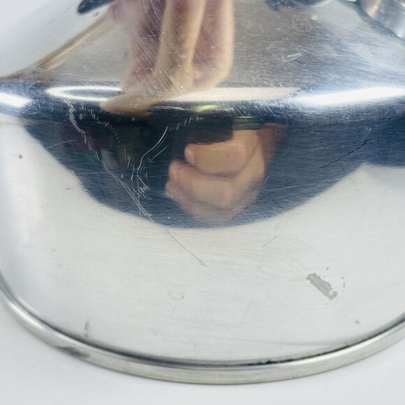 Vintage Enterprise Aluminum CO Whistle Tea Kettle Pot Chrome Silver 2.5 QT USA - Picture 9 of 13